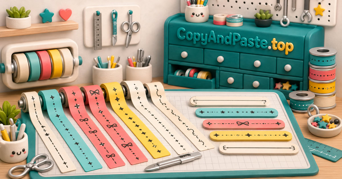 Text Dividers illustration showing decorative separators, line breaks, star dividers, and profile section dividers.