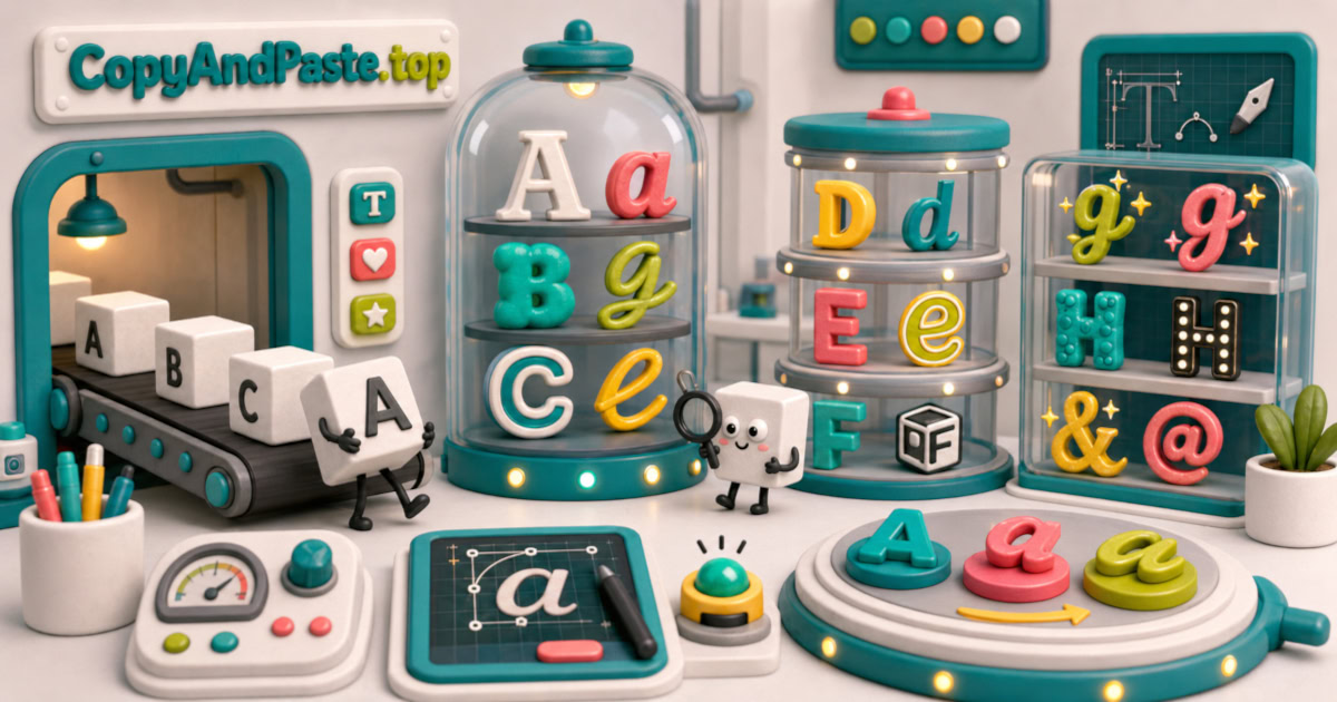 Fancy Text Generator illustration showing plain text transformed into decorative Unicode letter styles for copy and paste.
